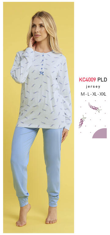 ART. KC4009 PLD- pigiama donna m/l cotone kc4009 pld - Fratelli Parenti